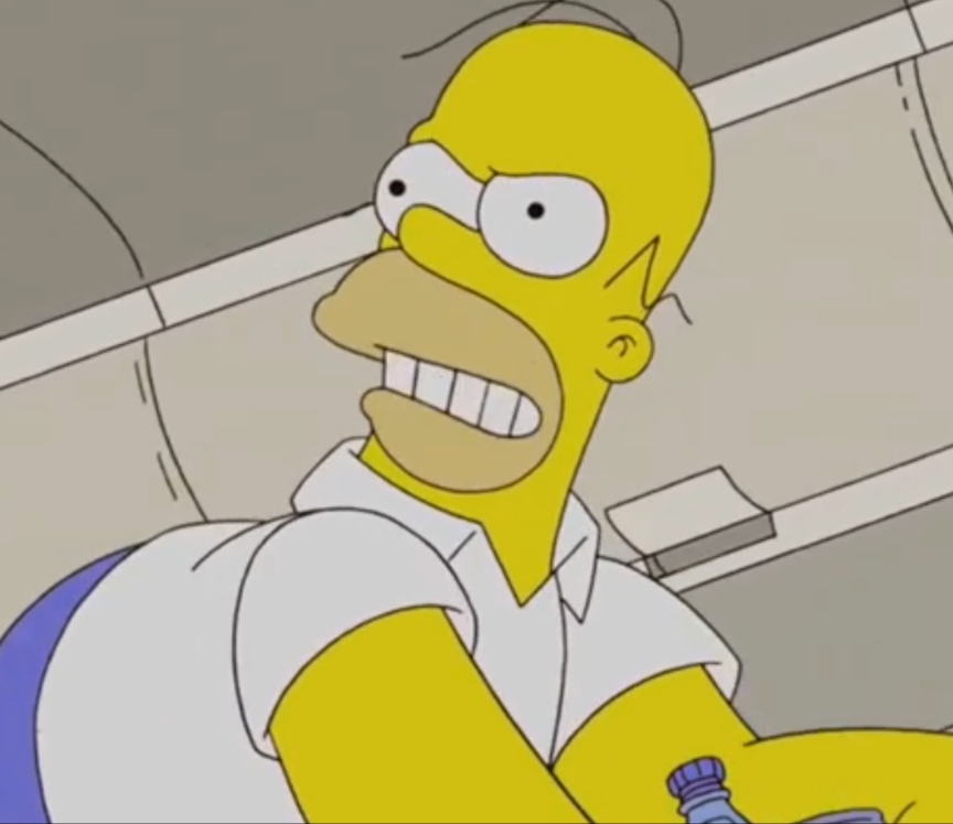 Homer Simpson Fatso goes nutso Blank Meme Template