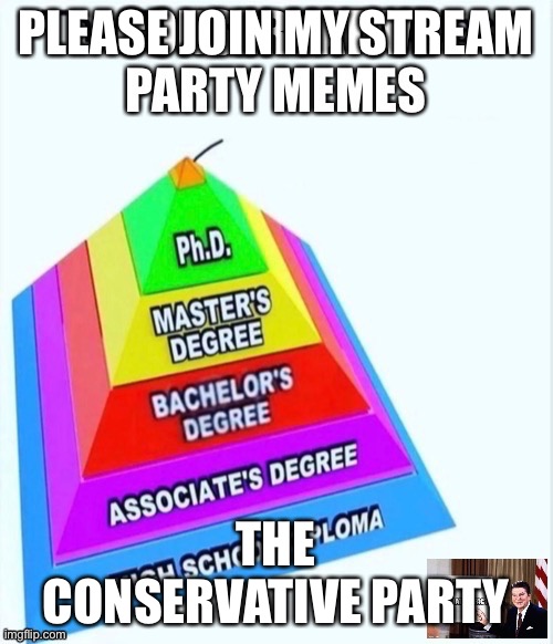 Please consider an alternative perspective! | PLEASE JOIN MY STREAM; THE CONSERVATIVE PARTY | image tagged in conservative party memes | made w/ Imgflip meme maker