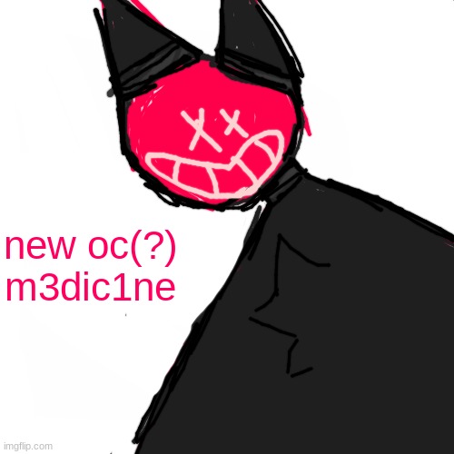 idk | new oc(?) m3dic1ne | image tagged in blank white but bigger | made w/ Imgflip meme maker
