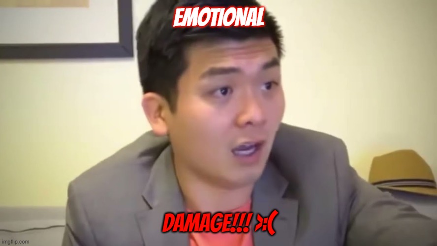 Emotional Damage | EMOTIONAL DAMAGE!!! >:( | image tagged in emotional damage | made w/ Imgflip meme maker