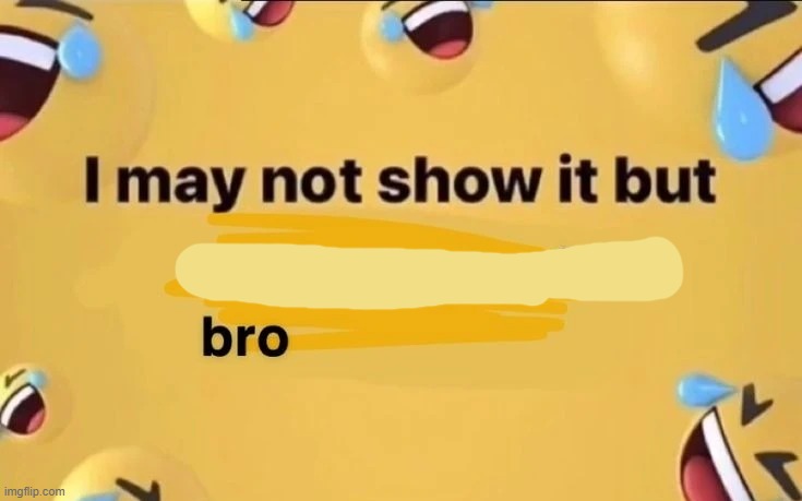 bro | image tagged in i may not show it but- | made w/ Imgflip meme maker