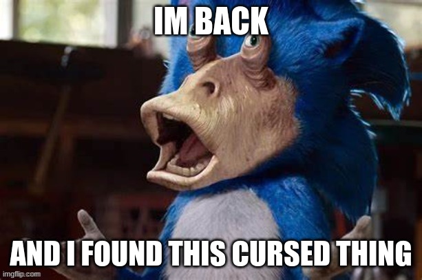 cursed.. | IM BACK; AND I FOUND THIS CURSED THING | image tagged in sonic,cursed | made w/ Imgflip meme maker