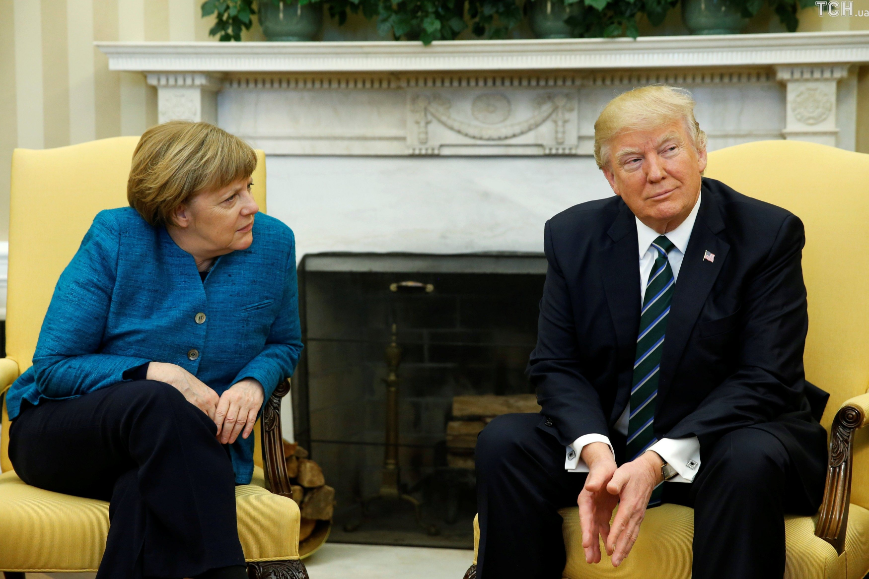 Merkel Trump Blank Meme Template