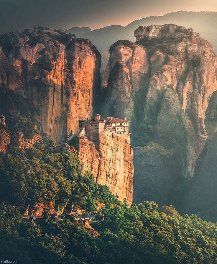 Meteora Greece | image tagged in awesome | made w/ Imgflip meme maker