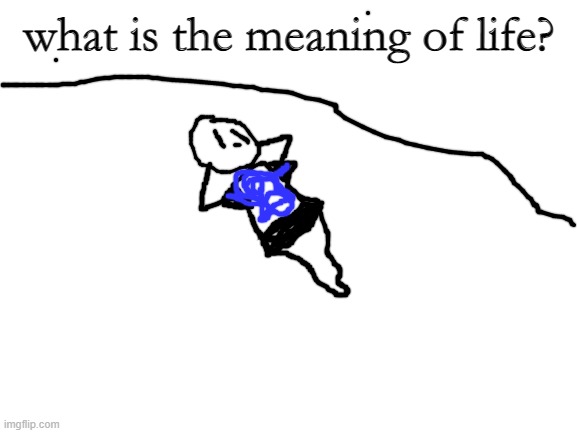 leave your answers in meme chat | what is the meaning of life? | image tagged in blank white template | made w/ Imgflip meme maker