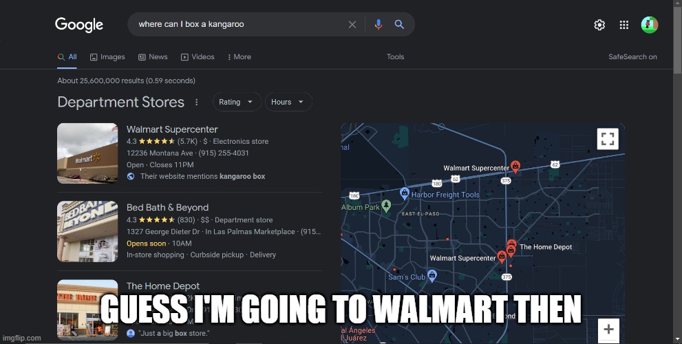 Image Title | GUESS I'M GOING TO WALMART THEN | image tagged in funny | made w/ Imgflip meme maker