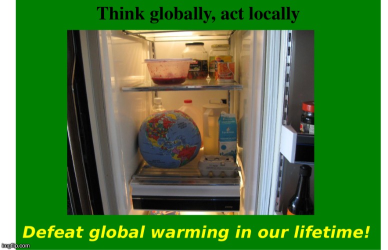 Think globally, act locally | image tagged in think globally act locally | made w/ Imgflip meme maker