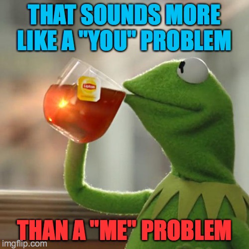 But That's None Of My Business Meme | THAT SOUNDS MORE LIKE A "YOU" PROBLEM; THAN A "ME" PROBLEM | image tagged in memes,but that's none of my business,kermit the frog | made w/ Imgflip meme maker