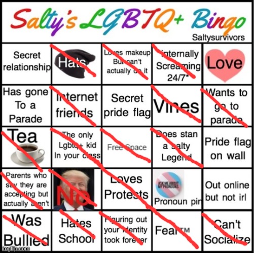 :) | image tagged in the pride bingo | made w/ Imgflip meme maker