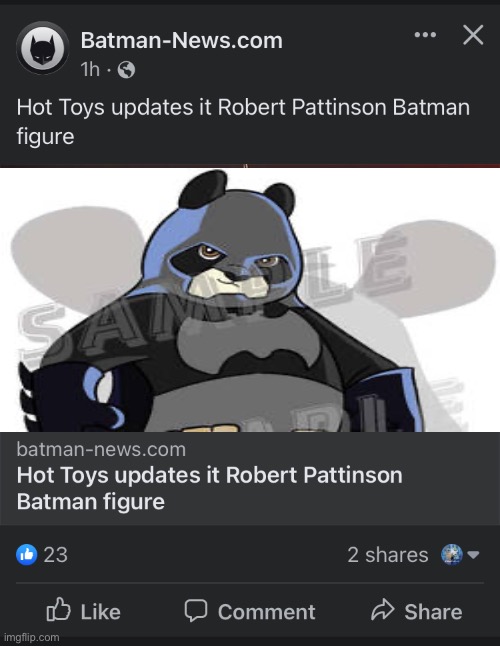 Pattinson Batman | image tagged in panda,batman,robert pattinson | made w/ Imgflip meme maker