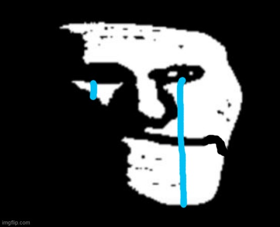 Depressed Troll Face | image tagged in depressed troll face | made w/ Imgflip meme maker