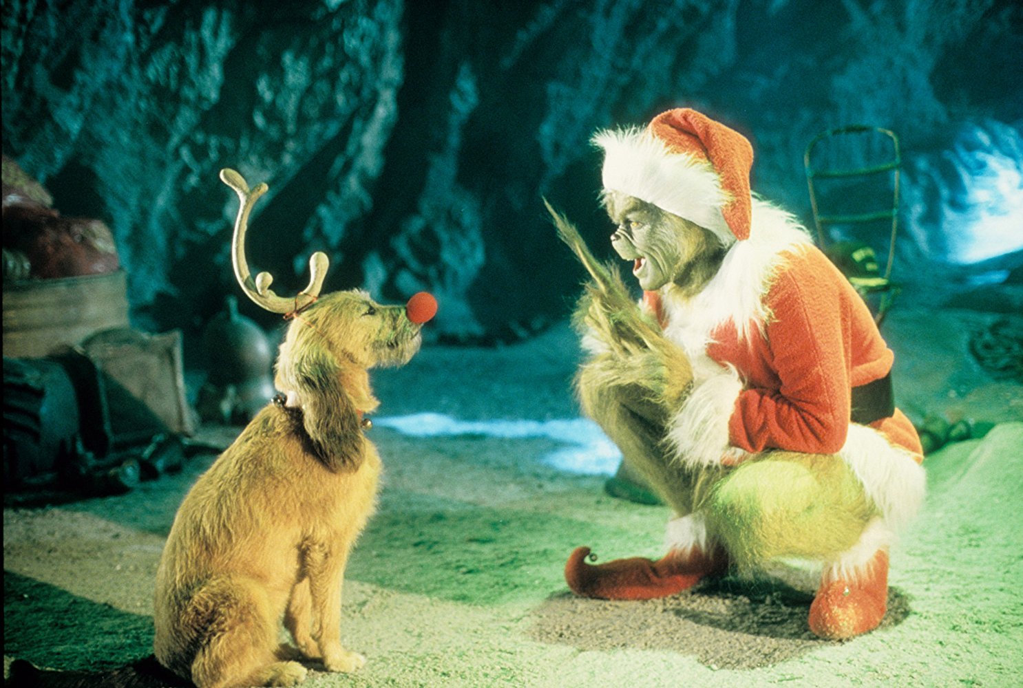 grinch and dog Blank Meme Template