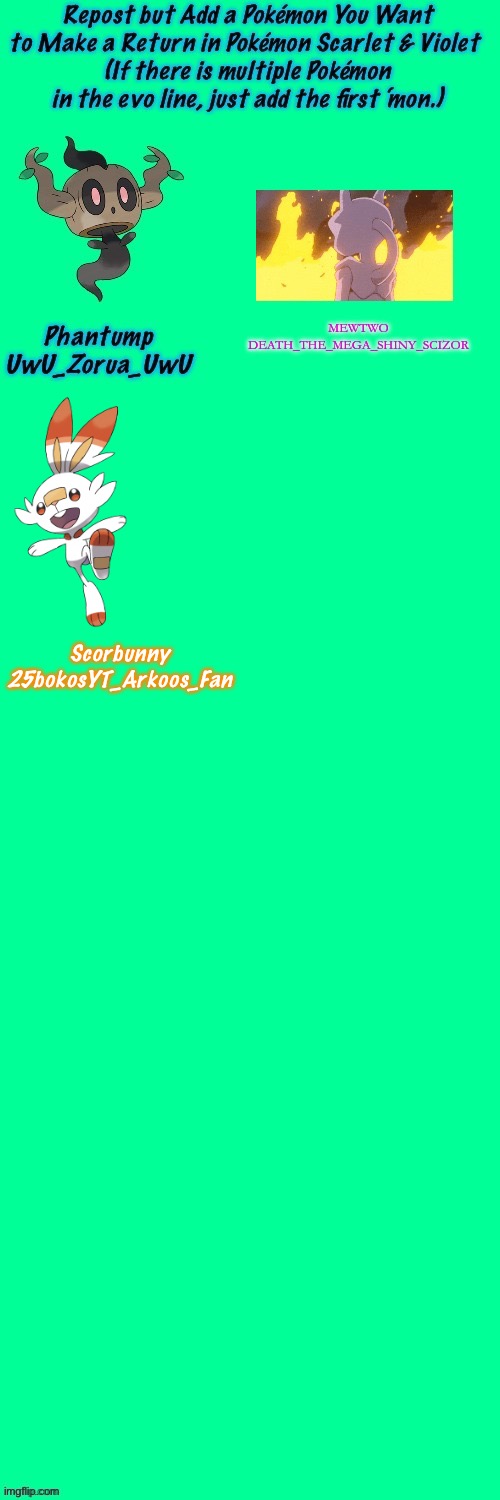 I Was Asked to Add it For Them | Scorbunny
25bokosYT_Arkoos_Fan | made w/ Imgflip meme maker