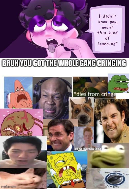 OOOOOOOOOOOOOOOOOOOOOOOOOOOF | image tagged in oof,jellybean,rule 34,cringe,goofy ahh,barney will eat all of your delectable biscuits | made w/ Imgflip meme maker
