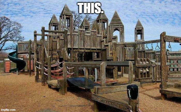 the wooden playground. I- | THIS. | image tagged in 2000s | made w/ Imgflip meme maker