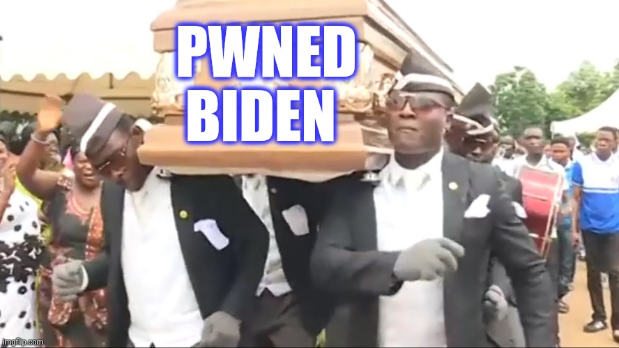 Coffin Dance | PWNED BIDEN | image tagged in coffin dance | made w/ Imgflip meme maker