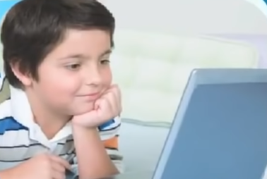 Kid watching screen Blank Meme Template