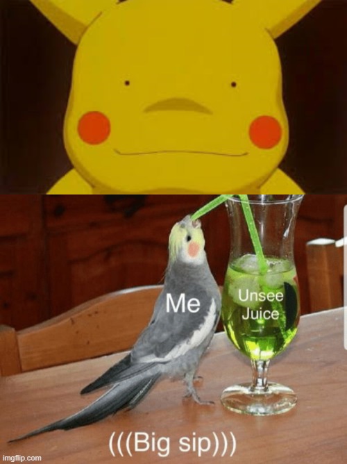 creepy picachu | image tagged in unsee juice | made w/ Imgflip meme maker