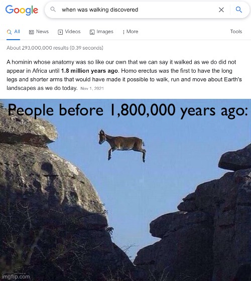 floatinggggg | People before 1,800,000 years ago: | image tagged in whatever floats your goat | made w/ Imgflip meme maker
