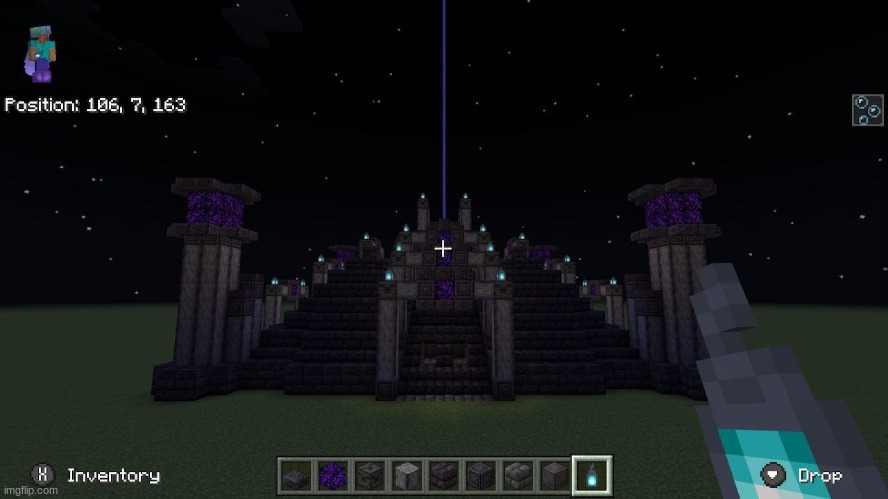 So I also made a temple... | image tagged in minecraft,temple | made w/ Imgflip meme maker