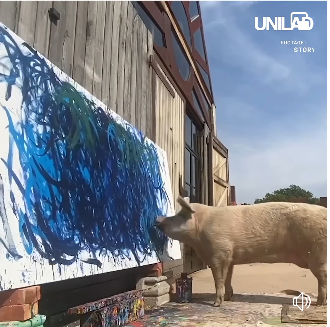 i enjoy watching this pig drawing | made w/ Imgflip meme maker