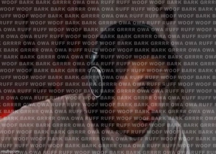 WOOF BARK BARK GRRRR OWA OWA RUFF RUFF | image tagged in woof bark bark grrrr owa owa ruff ruff | made w/ Imgflip meme maker