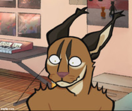 oh no floppa looks like a fursona | made w/ Imgflip meme maker