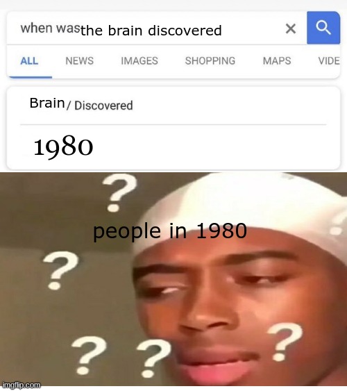 the brain discovered; Brain; 1980; people in 1980 | image tagged in weirdos from 1980 | made w/ Imgflip meme maker