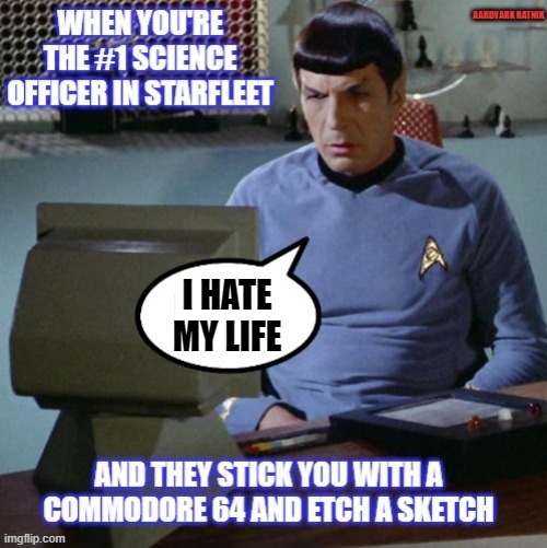 Spock's not happy |  I HATE MY LIFE | image tagged in fill in the bubble spock,mr spock,star trek,funny memes,sci-fi | made w/ Imgflip meme maker