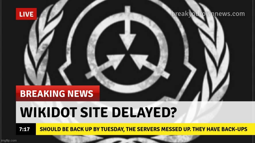 Breaking Foundation News!!! (scp-5432-420, ignore the number) | image tagged in foundation news,breaking news,amogus,xd | made w/ Imgflip meme maker
