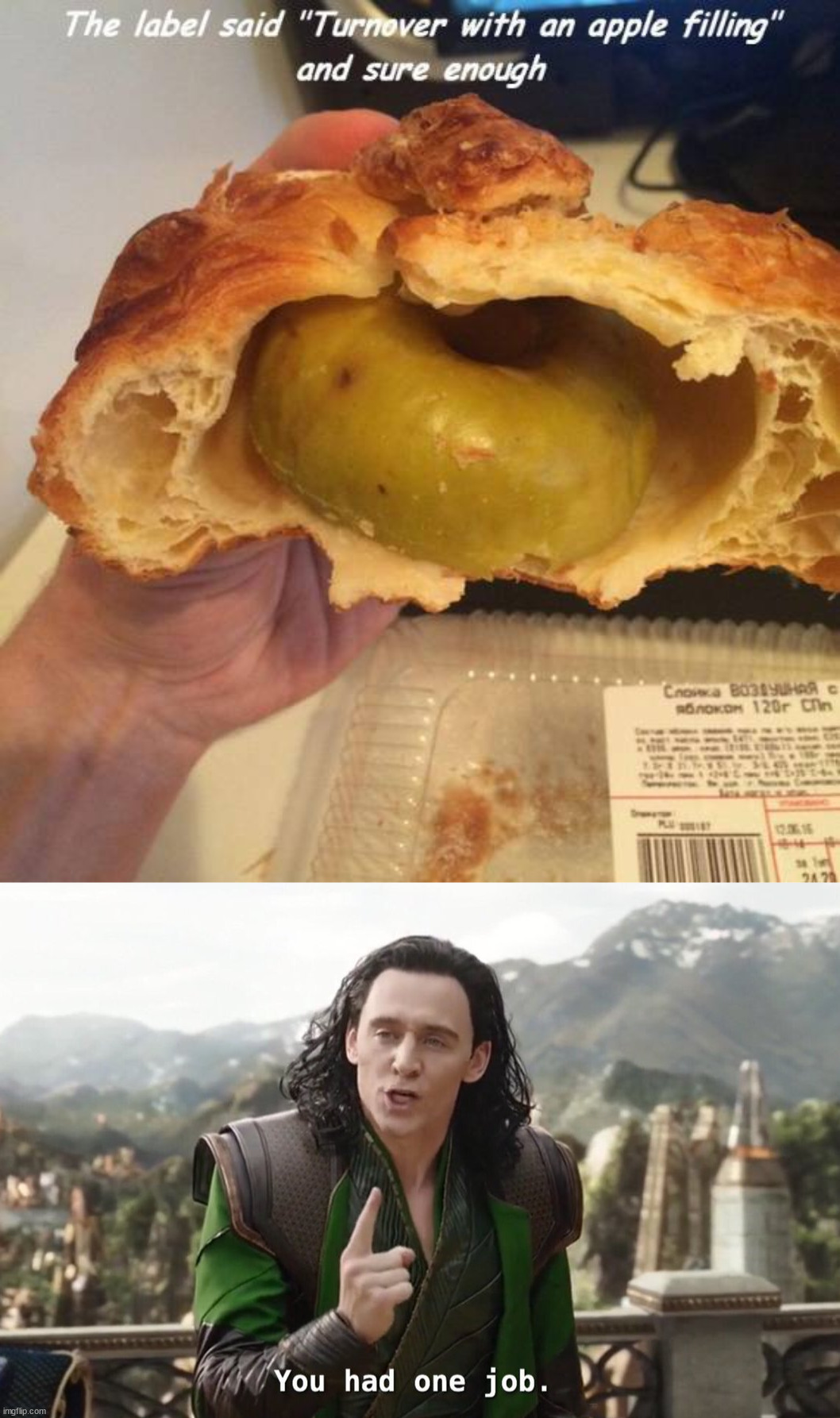 Technically it is in there | image tagged in you had one job just the one,you had one job | made w/ Imgflip meme maker