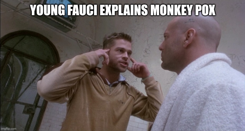 Young Fauci | YOUNG FAUCI EXPLAINS MONKEY POX | image tagged in 12 monkeys,pelosi,biden,trump,covid,monkey pox | made w/ Imgflip meme maker