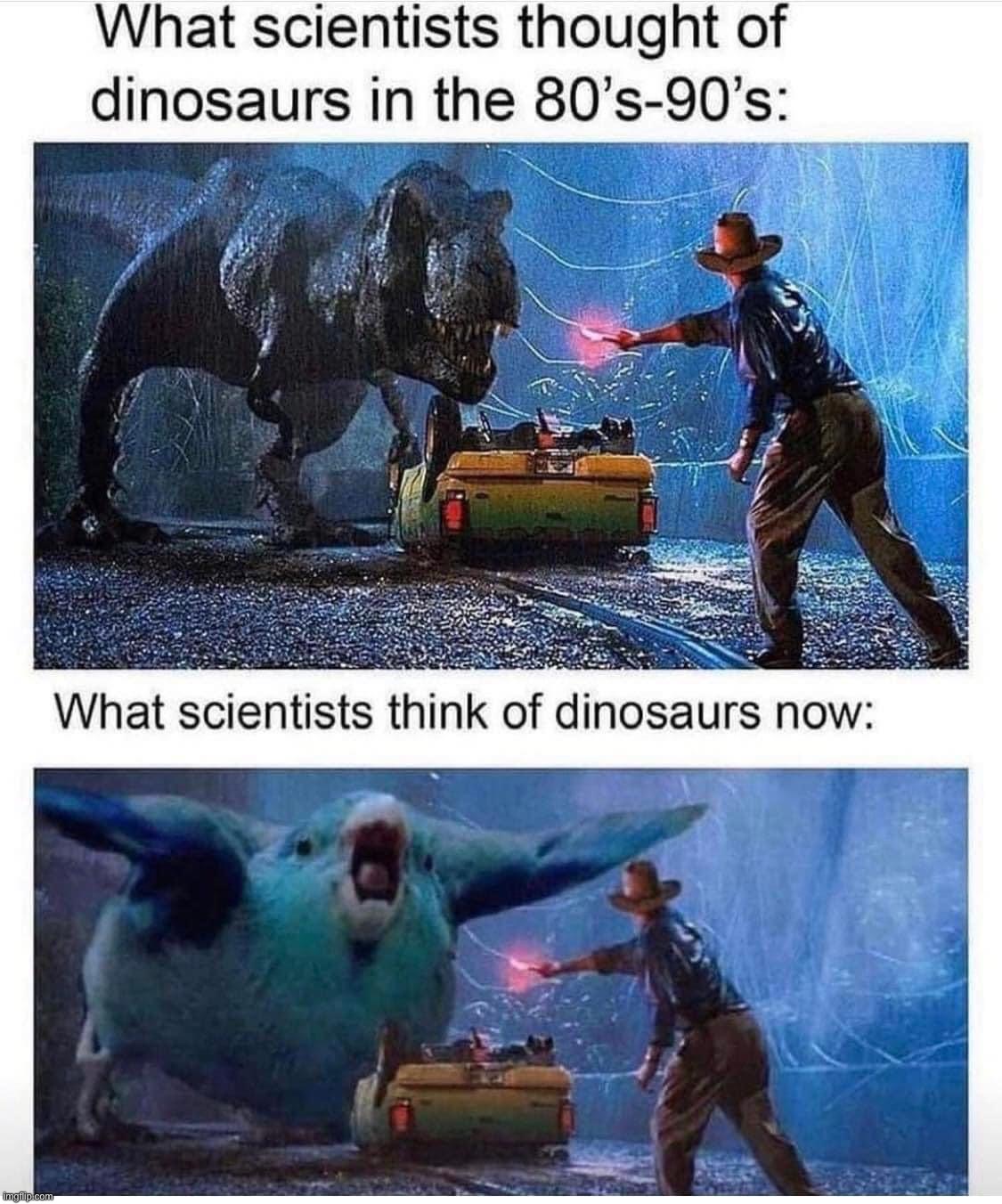 Dinosaurs then and now | image tagged in dinosaurs then and now | made w/ Imgflip meme maker
