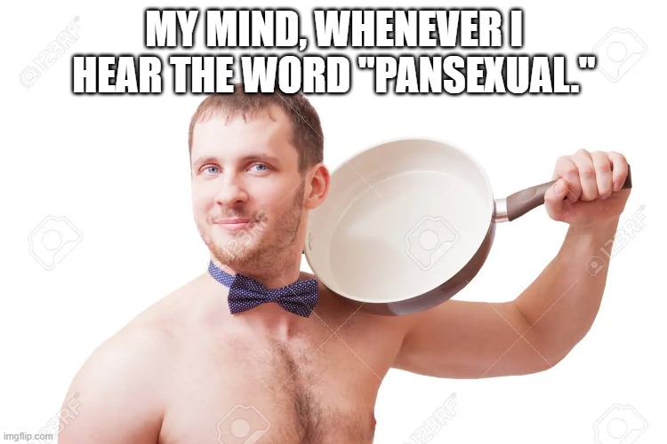 Pansexual | MY MIND, WHENEVER I HEAR THE WORD "PANSEXUAL." | image tagged in pansexual | made w/ Imgflip meme maker