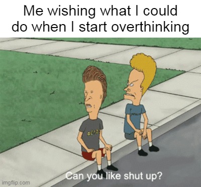 Can You Like Shut Up? |  Me wishing what I could do when I start overthinking | image tagged in can you like shut up,meme,memes,humor,relatable | made w/ Imgflip meme maker