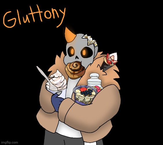 Drawing the Seven Deadly Sins as Sanses (Part 3: Gluttony) | made w/ Imgflip meme maker