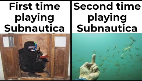High Quality Playing Subnautica Blank Meme Template