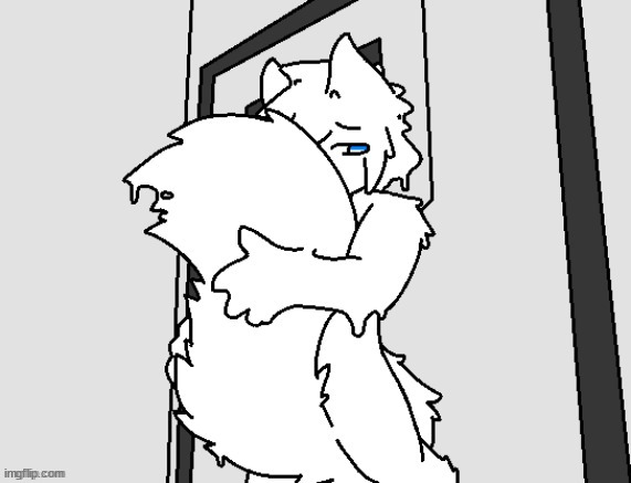 High Quality Furry Hugging Tail Blank Meme Template