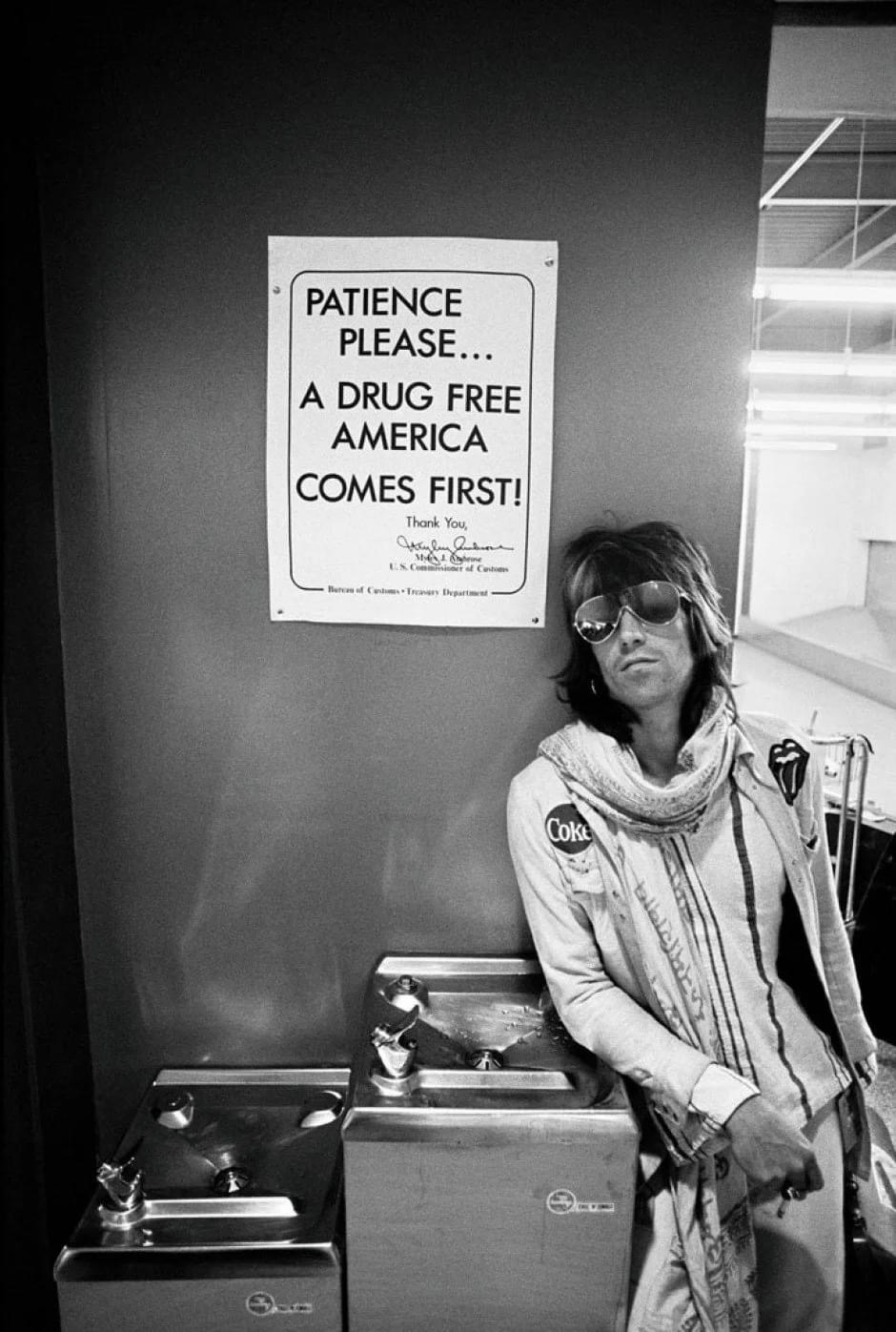 Keith Richards at U.S. Customs Blank Meme Template