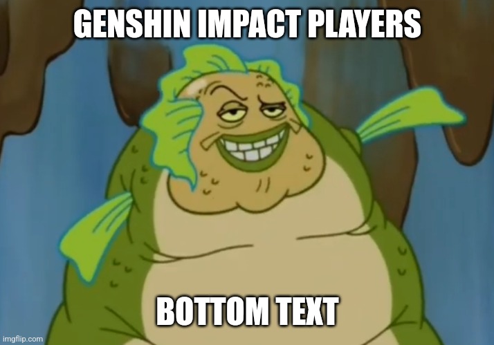 Image Title |  GENSHIN IMPACT PLAYERS; BOTTOM TEXT | image tagged in image tags | made w/ Imgflip meme maker