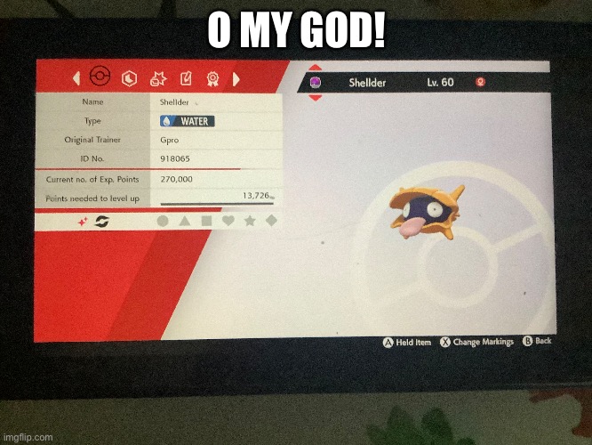 SHINY SHELDER | O MY GOD! | made w/ Imgflip meme maker