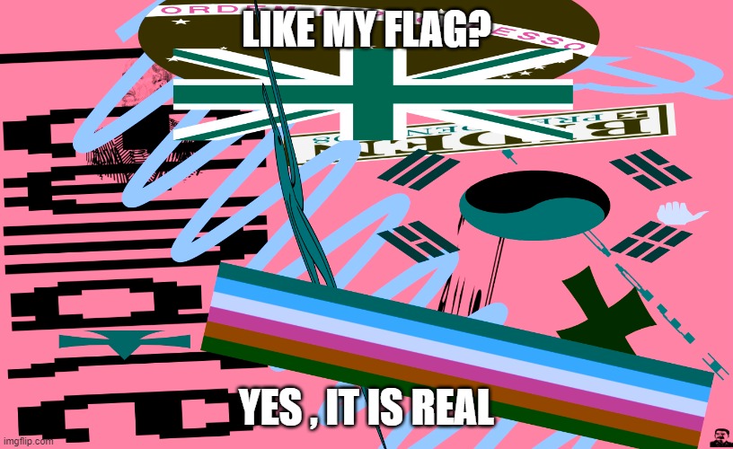 Its a flag | LIKE MY FLAG? YES , IT IS REAL | image tagged in random,confusing,totally real | made w/ Imgflip meme maker