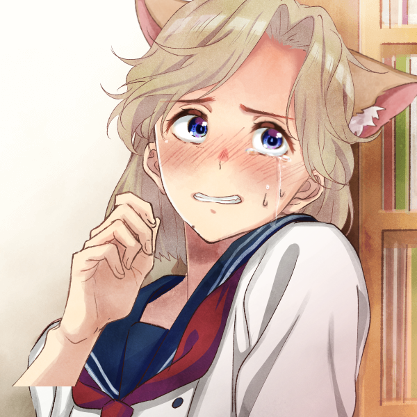 Crying Neko girl Blank Meme Template