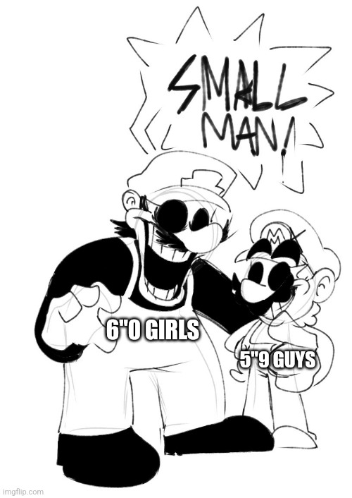 6"0 GIRLS; 5"9 GUYS | made w/ Imgflip meme maker