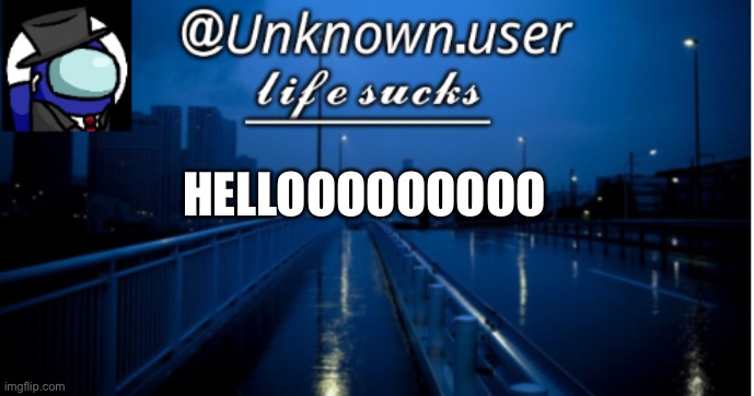 unknown.user 2 | HELLOOOOOOOOO | image tagged in unknown user 2 | made w/ Imgflip meme maker