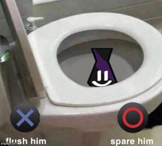 flush or spare the funky little tie man | image tagged in flush or spare the funky little tie man | made w/ Imgflip meme maker