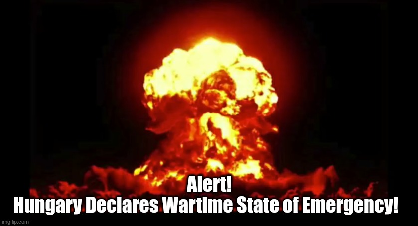 Alert! Hungary Declares Wartime State of Emergency!  (Video)