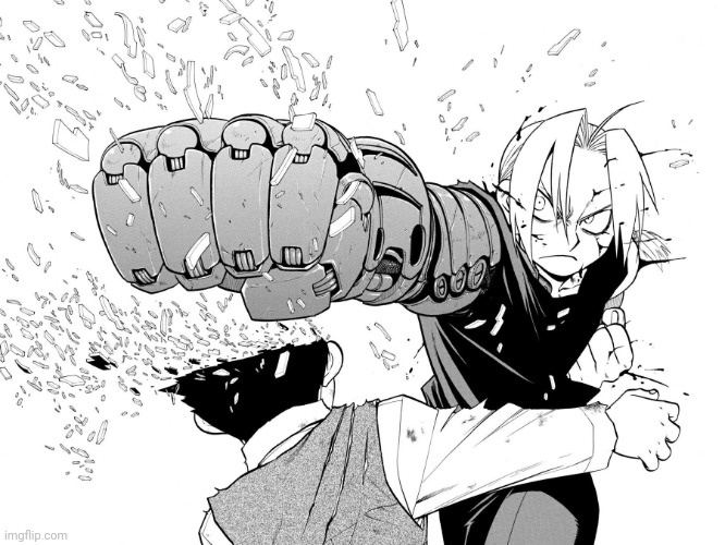 Edward elric punch | image tagged in edward elric punch | made w/ Imgflip meme maker