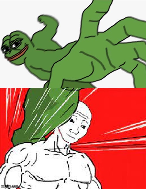 Pepe punch vs. Dodging Wojak | image tagged in pepe punch vs dodging wojak | made w/ Imgflip meme maker