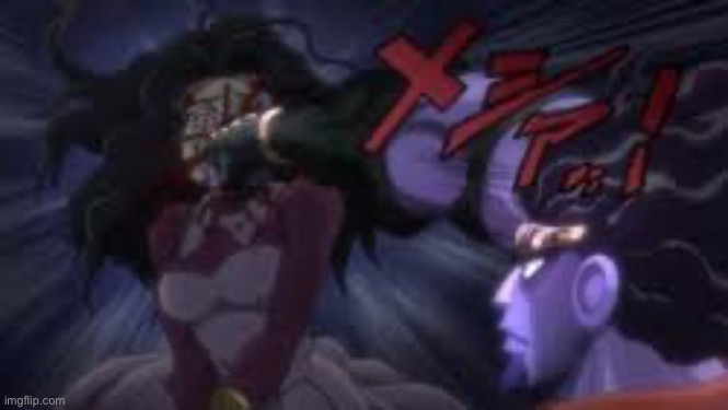 image tagged in jojo punching | made w/ Imgflip meme maker